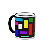 Colors on Black Background Coffee Mug by JKdesigns Colors on Black Background Coffee Mug
