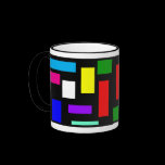 Colors on Black Background Coffee Mug mugs