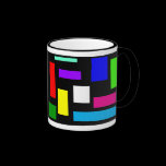 Colors on Black Background Coffee Mug mugs