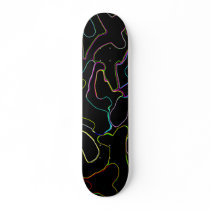 Colors on Black Skateboard