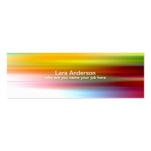 colors skinny business card (front side)