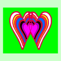 Colossal 9 Backgrounds - 2 Hearts Together jGibney posters