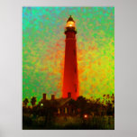 Colossal Lighthouse Sunrise Daytona 52" x 72" Art Posters