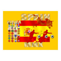 Colossal Spanish soccer Futbol Toro flag Poster posters by SoccerJersey Colossal Spanish soccer Futbol Toro flag Poster posters