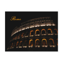 Colosseum at night postcard