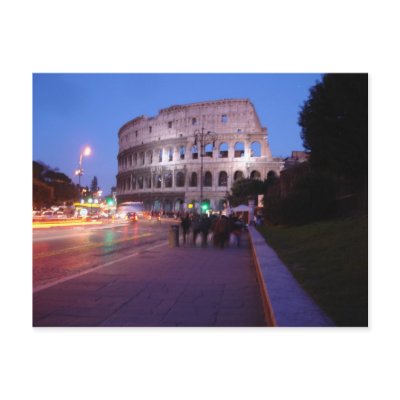 Colosseum at Night Postcard by ELF1020