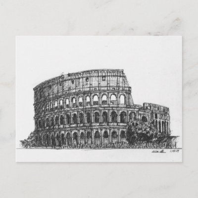 colosseum rome drawing