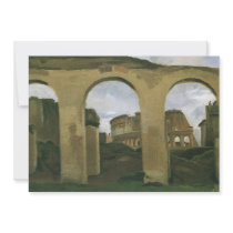 Colosseum Seen through the Arcades, Rome, Italy Invitations