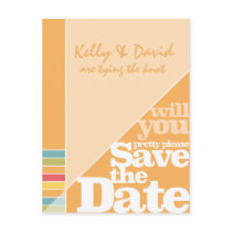Colour Creative Funky Save the Date Post Card postcards