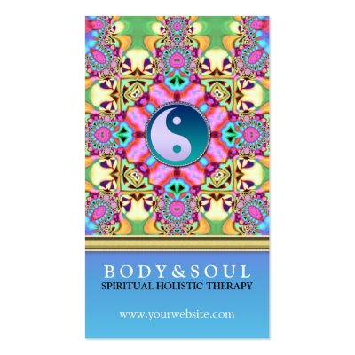 Colour Energy YinYang New Age Business Cards