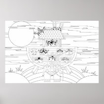 Colour In Noah's Ark Scene Posters