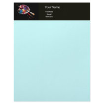 COLOUR PALETTE , black and blue Personalized Letterhead