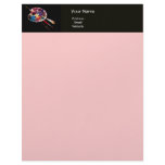 COLOUR PALETTE , black and pink Letterhead Design
