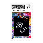 COLOUR PALETTE MONOGRAM POSTAGE STAMP