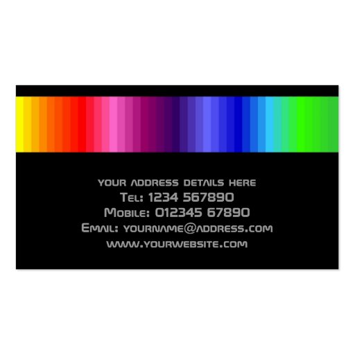 Colour Spectrum Business Card (back side)