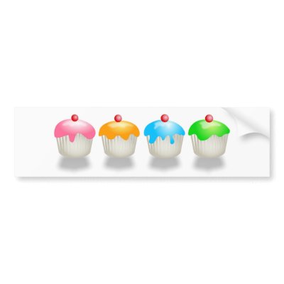 Coloured Buns Bumper Stickers by prawny