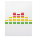 coloured equalizer icon custom letterhead