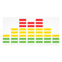 coloured equalizer icon customized photo card