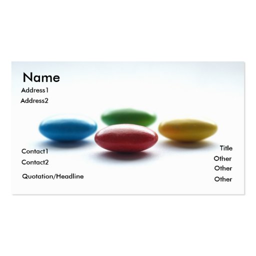 Coloured Lollies Business Card