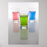 Coloured Shot Glasses Print