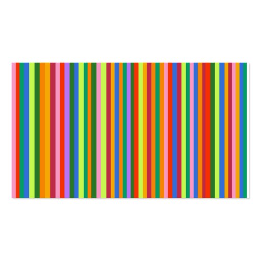 Coloured Stripes business card (front side)