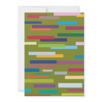 Coloured Stripes Invitation