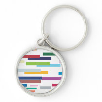 Coloured Stripes Keychain/Keyring