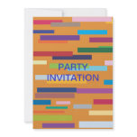 Coloured Stripes Party Invitation