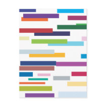 Coloured Stripes Postcard