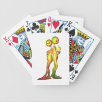 Colourful Alien Couple - relaxed playing cards
