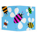 Colourful Bees 3 Ring Binders