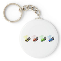 Colourful Bees Key Chains