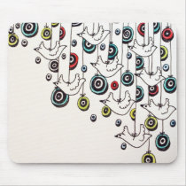 colourful birds mouse mat mouse pad