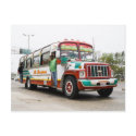 Colourful bus in Cartagena postcards