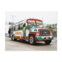 Colourful bus in Cartagena postcards by alinphoto Colourful bus in Cartagena postcards