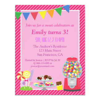 Candy Party Invitations & Announcements | Zazzle