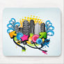 colourful city mousepad