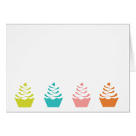 Colourful Cupcake Note Card