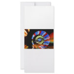 Colourful fair ride neon light photograph rack cards