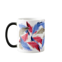 Colourful Feathers mugs
