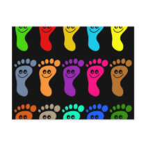 Colourful Feet postcards by prawny Colourful Feet postcards