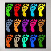Colourful Feet Print