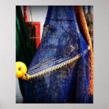 Colourful fishing nets, vignetted, Florida scene Print