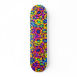 Colourful Floral Pattern (var02) - Skateboard