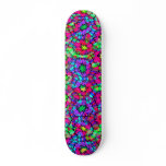 Colourful Floral Pattern (var03) - Skateboard