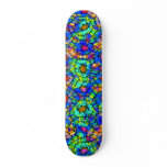 Colourful Floral Pattern (var04) - Skateboard