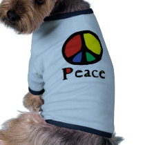 Colourful Flowing Peace Sign pet clothing by PeaceAndLoveShop Colourful Flowing Peace Sign pet clothing