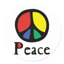 colourful peace sign