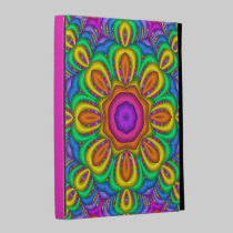 Colourful Funky Flower iPad folio case caseable cases