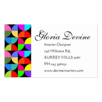 colourful geometric design  Business Card Template business cards